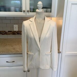 Neiman Marcus Creamy White Women's Soft Knit Blazer Size 2 NWOT
